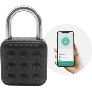 Black Smart Padlock with App Control